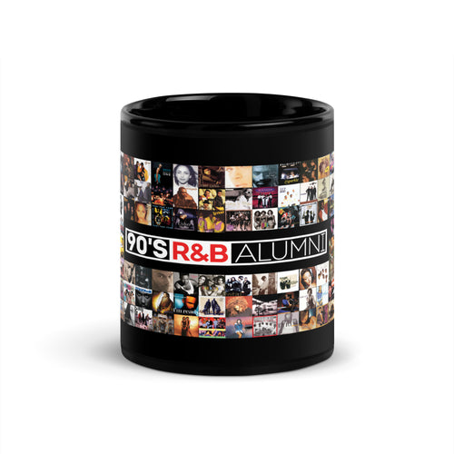 90's R&B ALUMNI CD Covers Black Glossy Mug