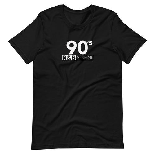90's R&B ALUMNI (2) T-Shirt_Black with White
