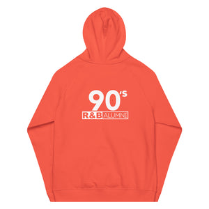90's R&B ALUMNI Premium Hoodie Burnt Orange w Logo on Back & Sleeves