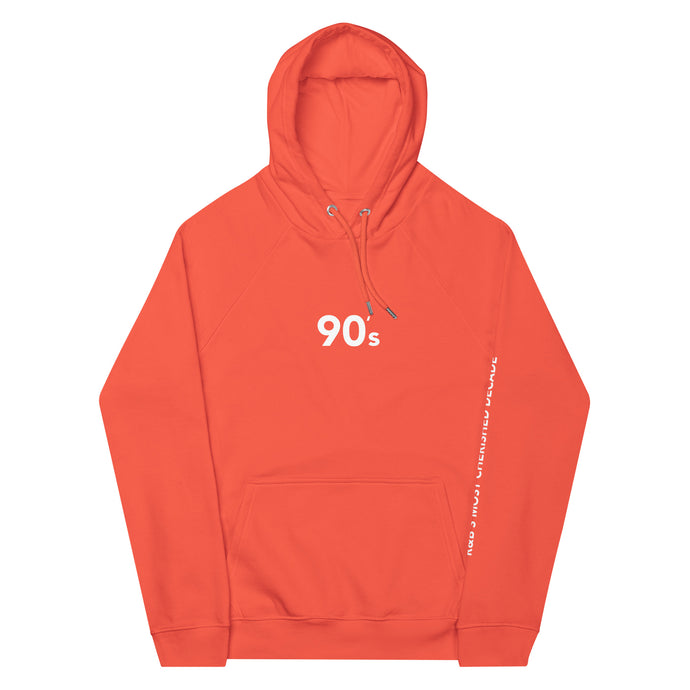 90's R&B ALUMNI Premium Hoodie Burnt Orange w Logo on Back & Sleeves
