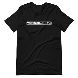 90's R&B ALUMNI T-SHIRT w White Logo in Multiple Colors